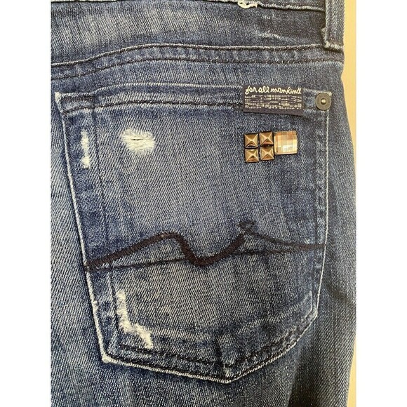 7 For All Mankind Boyfriend Josefinna Studded Jeans 25 Womens - Picture 6 of 9